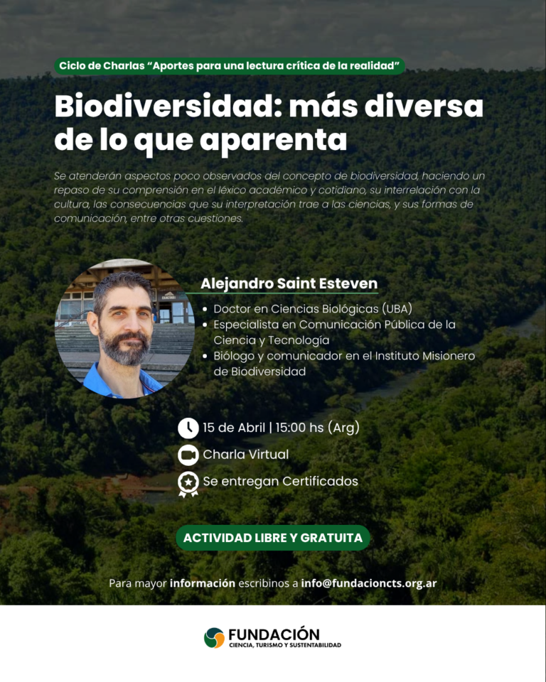 charla biodiversidad fundación CTS Alejandro Saint Esteven