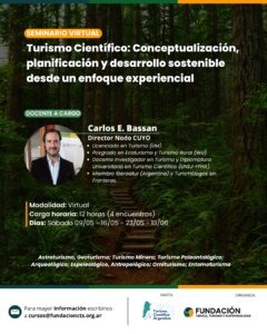 curso turismo científico argentina fundacion cts seminario virtual